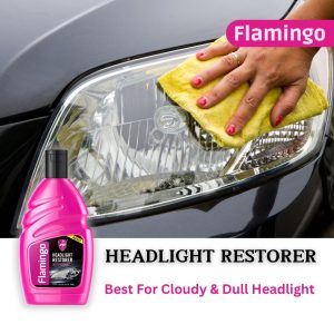 Flamingo Headlight Restorer 300ml – Headlight Cleaning & Polishing Kit | Removes Yellowing & Haze