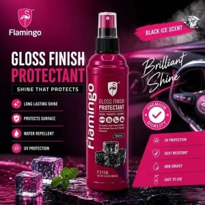 Flamingo Gloss Finish Protectant 315ml Dashboard Shine Spray 315ml Flamingo Dashboard Polish Car Interior Protectant Spray Plastic & Vinyl Protectant Dashboard Cleaner 315ml Interior Gloss Finish Spray Flamingo Car Care 315ml