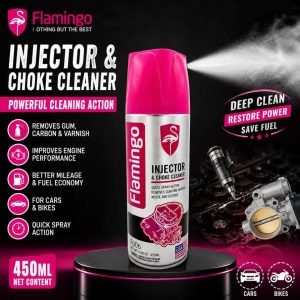 Flamingo Injector & Choke Cleaner 450ml Fuel Injector Cleaner Spray Choke Cleaner 450ml Carburetor Cleaner Spray Throttle Body Cleaner Engine Carbon Cleaner Flamingo Engine Cleaner Automotive Injector Cleaner 450ml