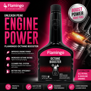 Flamingo Octane Booster 354ml Premium Petrol Fuel Additive Engine Performance Booster Petrol Octane Booster Fuel System Cleaner Anti Knock Fuel Additive Car Fuel Treatment 354ml Flamingo Fuel Additive 354ml